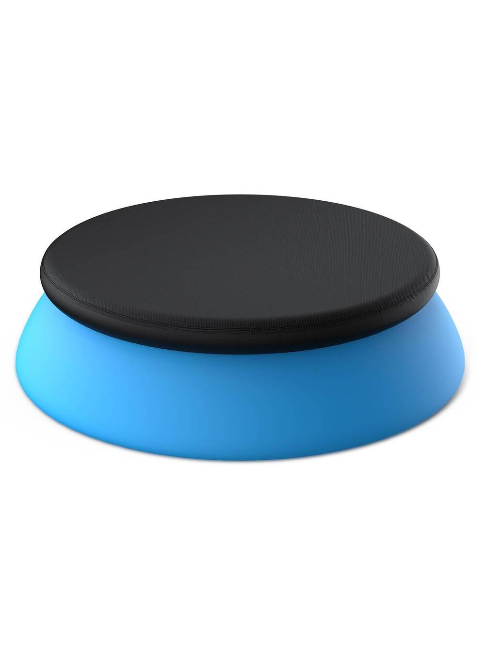 Tufmunb 15ft Round Pool Cover Inflatable Easy Set Oxford Fabric Elastic Black